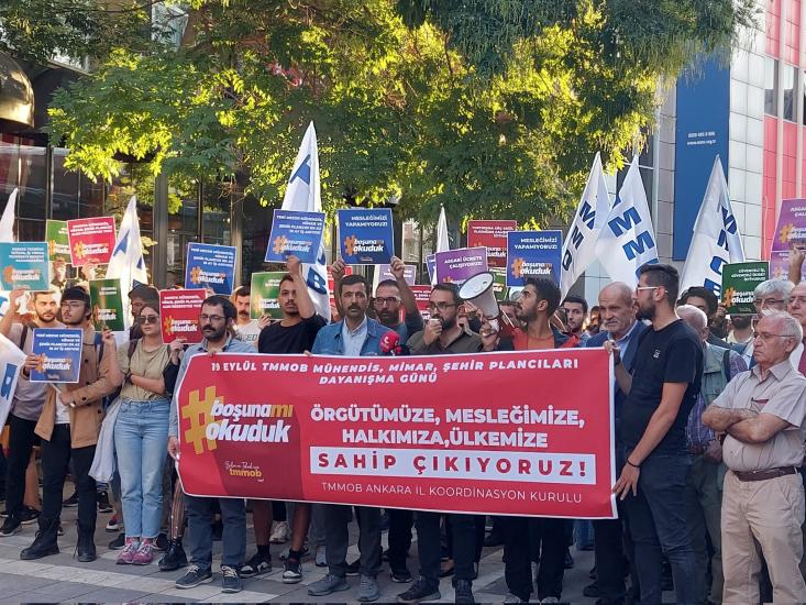 TMMOB ANKARA İKK: MÜHENDİS, MİMAR VE ŞEHİR PLANCILARI DAYANIŞMA GÜNÜNDE SORUYORUZ “BOŞUNA MI OKUDUK!”