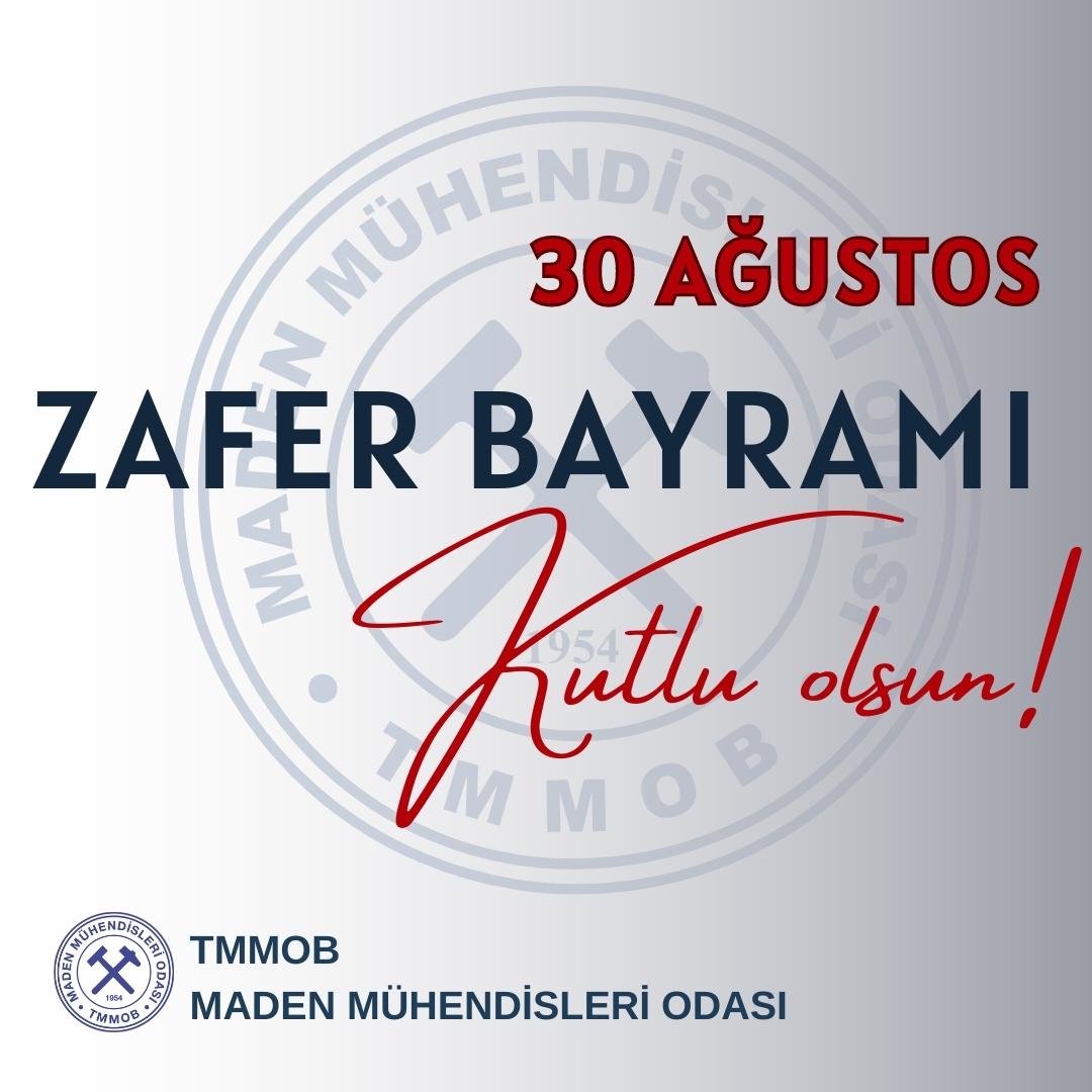 30 Ağustos Zafer Bayramının 101. yılını kutluyor,tüm halkımıza esenlikler diliyoruz.