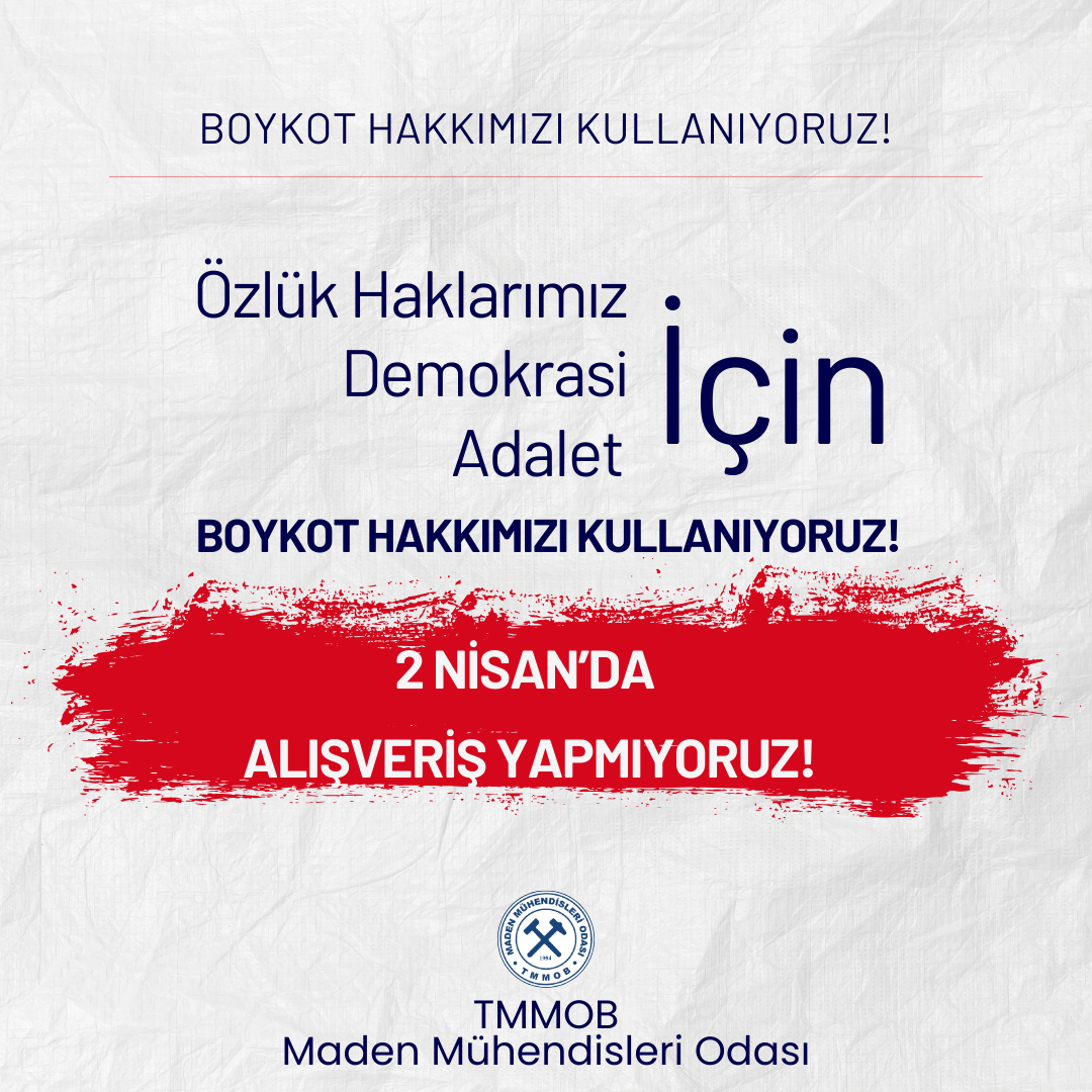 ÖZLÜK HAKLARIMIZ İÇİN DEMOKRASİ İÇİN ADALET İÇİN BOYKOT HAKKIMIZI KULLANIYORUZ!