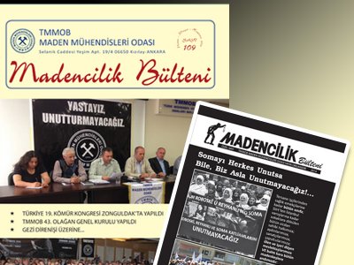 Madencilik Bülteni 109. sayısı ve Soma Özel sayısı yayınlandı.