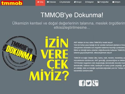 TMMOB KAMPANYA SİTESİ AÇILDI.