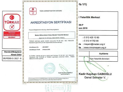ODAMIZ TÜRKAK TARAFINDAN AKREDİTE EDİLMİŞTİR