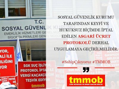 "SGK İLE TMMOB ARASINDA İŞBİRLİĞİ PROTOKULU" NUN YÜRÜRLÜĞE GİRMESİ İÇİN SGK` NA FAKS GÖNDERİYORUZ