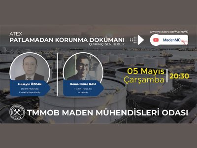 ATEX PATLAMADAN KORUNMA DÖKÜMANI  ÇEVRİMİÇİ SEMİNERİ DÜZENLENMİŞTİR