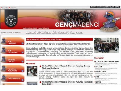 Genç Madenci Web Sitesi Yayında.