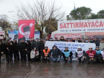 MADEN VE ENERJİ  İŞÇİLERİNİN  HAKLI MÜCADELESİNE DESTEK VERDİK.