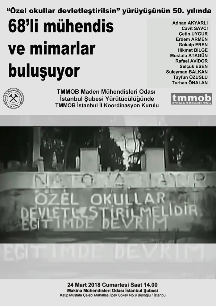 68&#8217;li mühendis ve mimarlar buluşuyor