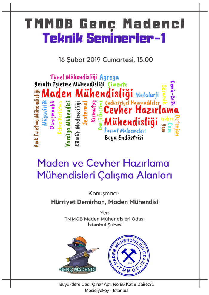 Maden ve Cevher Hazırlama Mühendisleri Çalışma Alanları